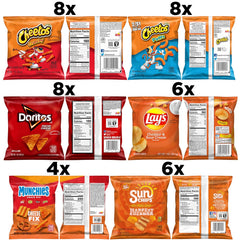 Frito-Lay Cheesy Mix 6 Flavor Variety Pack, Single Serve Bags (40 Pack), Doritos, Cheetos, Lay's, Munchies, SunChips