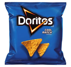 Doritos Flavored Tortilla Chips, Cool Ranch, 1 Ounce (Pack of 104)
