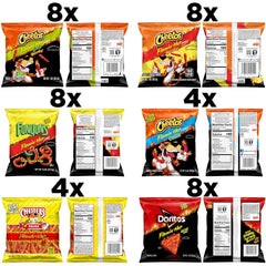 Frito-Lay Flamin' Hot Mix, Variety Pack, 3.34 Pounds, (Pack of 40), Packaging May Vary