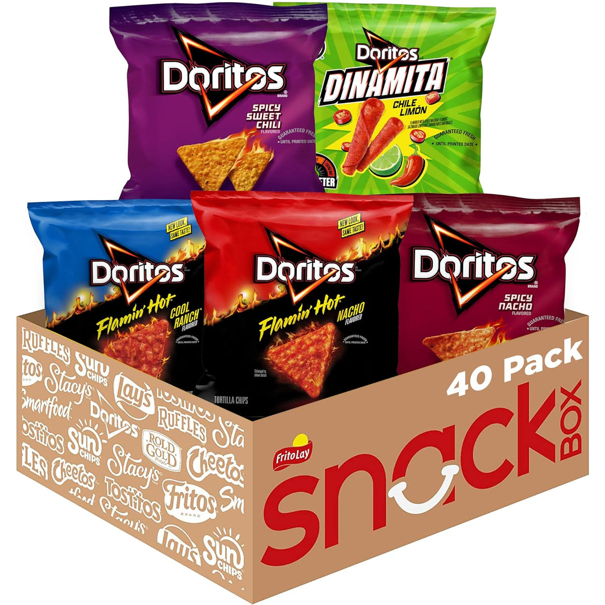 Doritos Hot & Spicy Mix Variety Pack, 1oz Bags, (40 Pack)