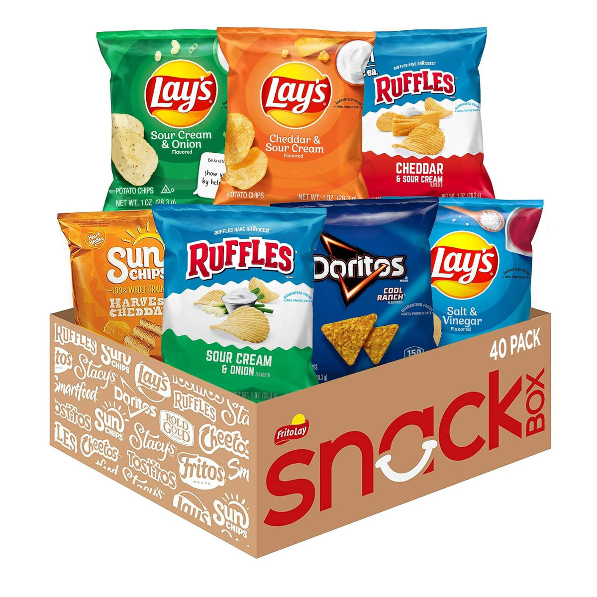Frito-Lay Tangy Favorites Mix Variety Pack, 1 Ounce (Pack of 40)