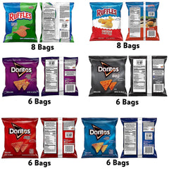 Frito-Lay Ruffles and Doritos Bold Variety Pack, 1 Ounce (Pack of 40)